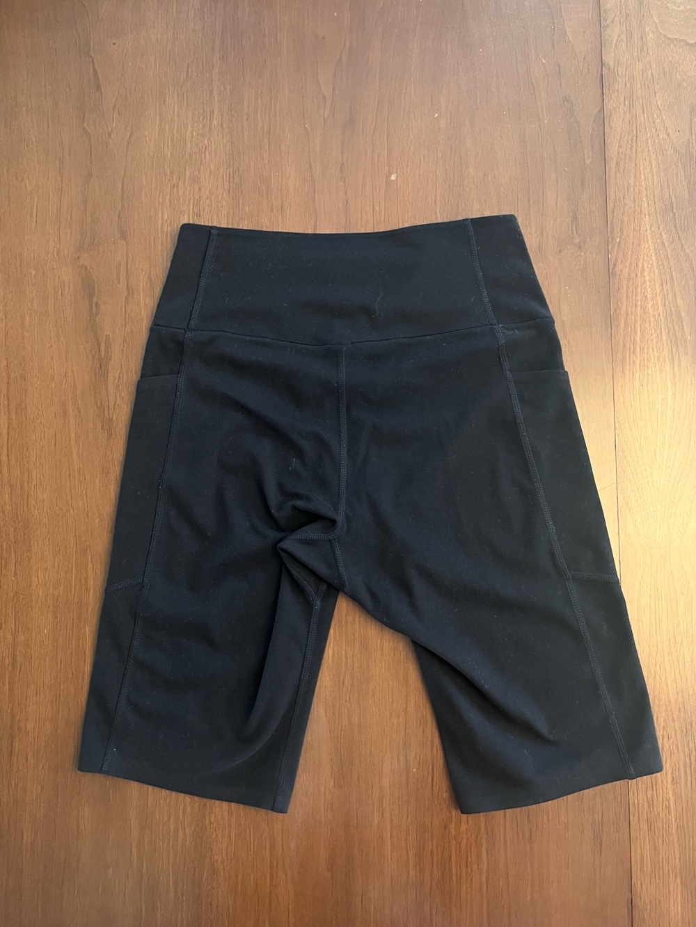 Black Uniqlo High-Waist Athletic Biker Shorts